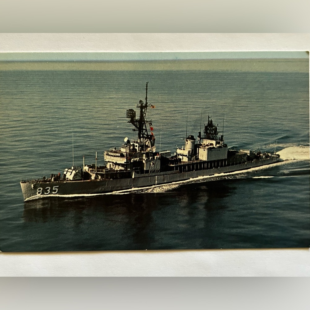 USS Charles P. Cecil (DD-835) Destroyer Ship Vintage Postcard (1970s)